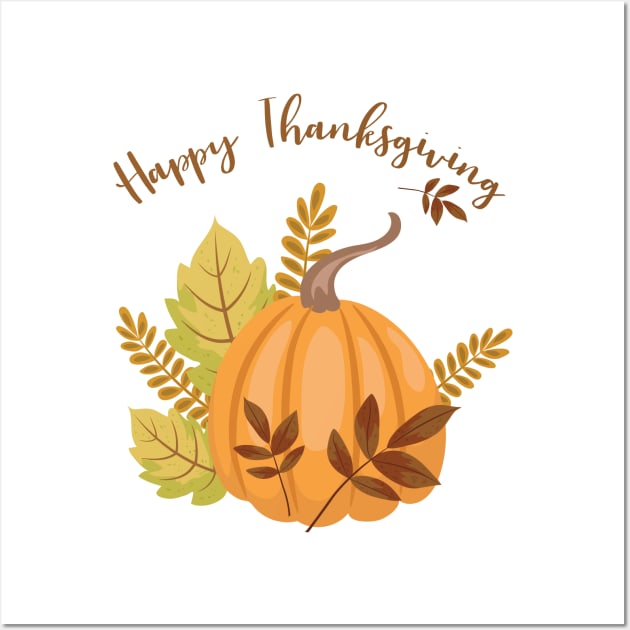 Happy Thanksgiving Wall Art by SWON Design